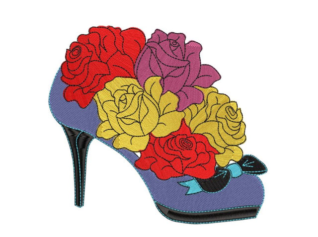 Floral Shoe with roses Embroidery Design Price: Embroidery/Applique DESIGNS Canada Embroidery 