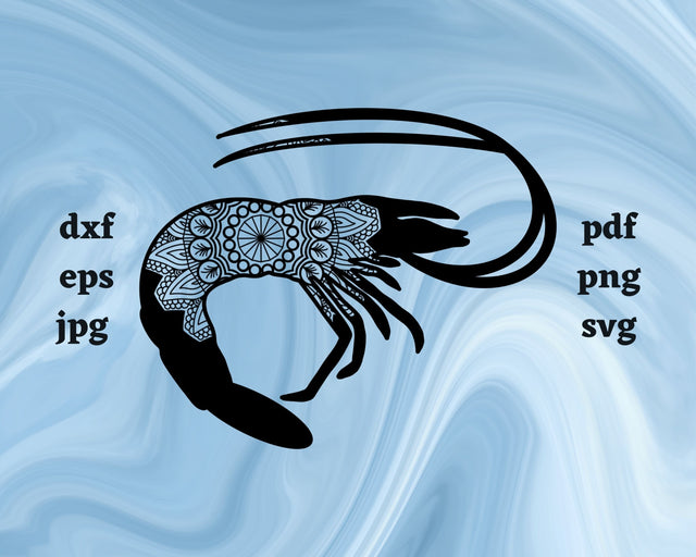 Floral Shrimp SVG Cut File SVG Northern Light SVG 