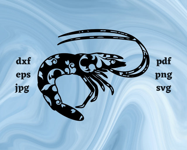 Floral Shrimp SVG Cut File SVG Northern Light SVG 