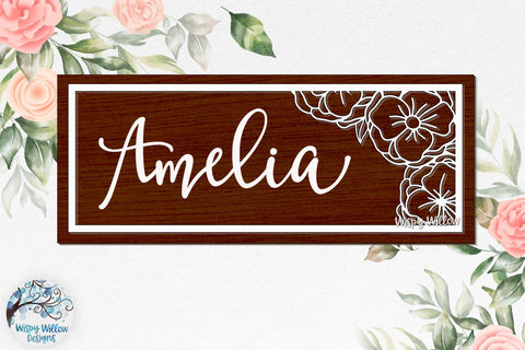 Floral Sign Bundle for Glowforge or Laser Cutter SVG Wispy Willow Designs 