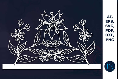 floral sign Laser/Paper cut SVG SVG MD JOYNAL ABDIN 