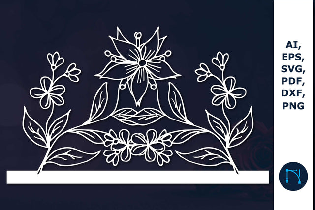 floral sign Laser/Paper cut SVG SVG MD JOYNAL ABDIN 