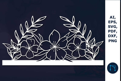 floral sign Laser/Paper cut SVG SVG MD JOYNAL ABDIN 