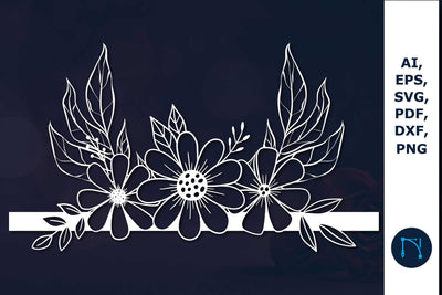 floral sign Laser/Paper cut SVG SVG MD JOYNAL ABDIN 