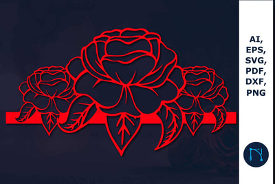 floral sign Laser/Paper cut SVG SVG MD JOYNAL ABDIN 
