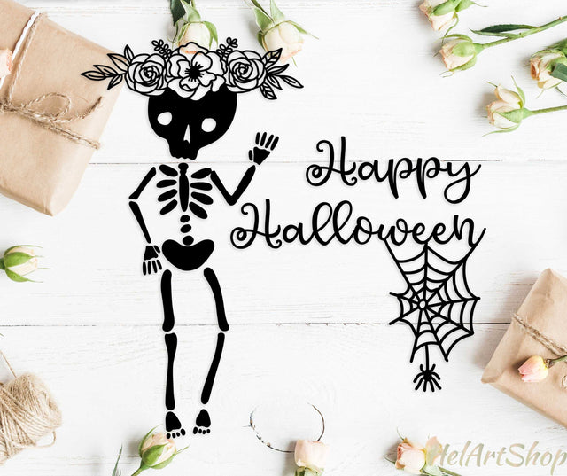 Floral Skeleton SVG SVG _HelArtShop_ 