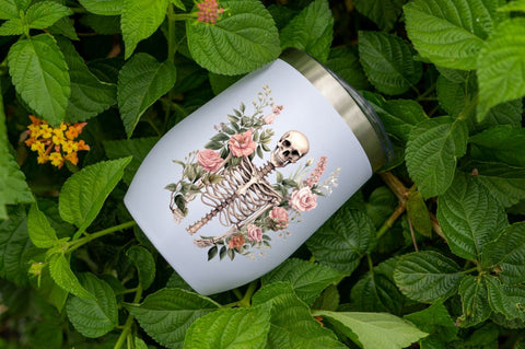 Floral Skeletons Sublimation clipart bundle Sublimation Regulrcrative 