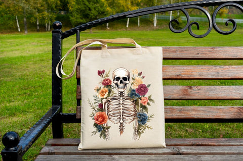 Floral Skeletons Sublimation clipart bundle Sublimation Regulrcrative 