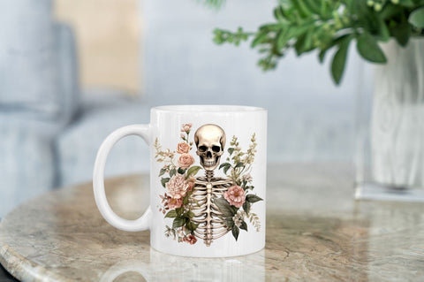 Floral Skeletons Sublimation clipart bundle Sublimation Regulrcrative 