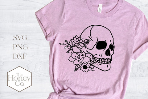 Floral Skull SVG Bundle Roses Peonies Succulents SVG SVG The Honey Company 