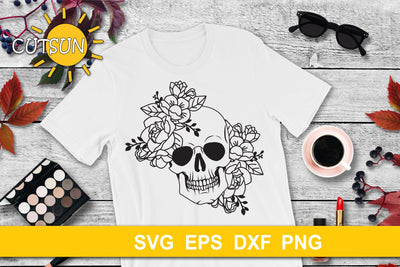 Floral Skull SVG | Halloween SVG SVG CutsunSVG 