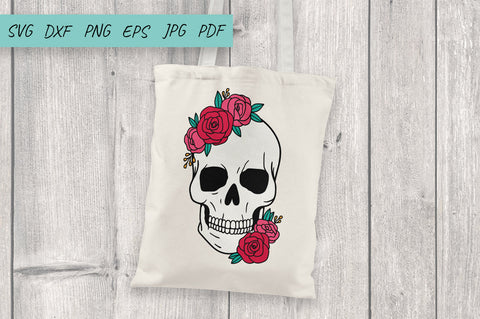 Floral Skull SVG, Skull flowers, Skull svg cut files SVG Irina Ostapenko 
