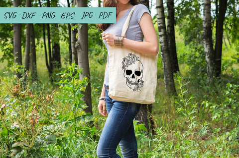 Floral Skull SVG, Skull flowers, Skull svg cut files SVG Irina Ostapenko 