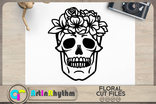 Floral skull SVG SVG Artinrhythm shop 