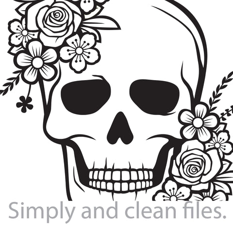 Floral skull SVG TribaliumArtSF 
