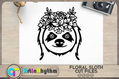 Floral Sloth svg, Floral animals svg SVG Artinrhythm shop 
