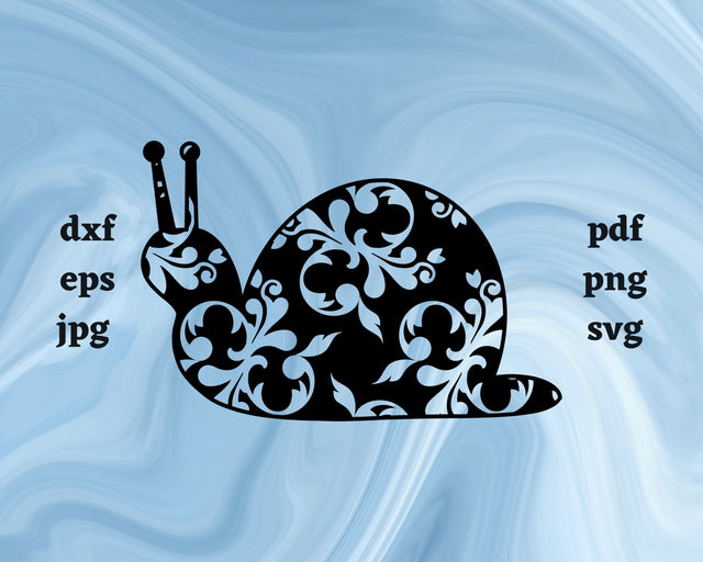 Floral Snail SVG Cut File SVG Northern Light SVG 