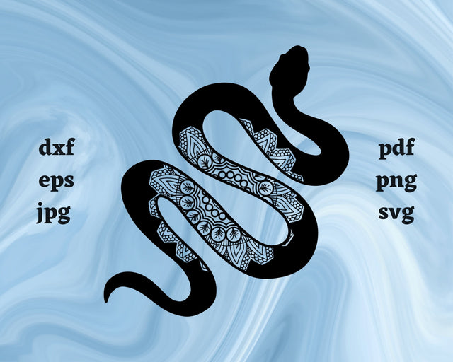 Floral Snake SVG Cut File SVG Northern Light SVG 