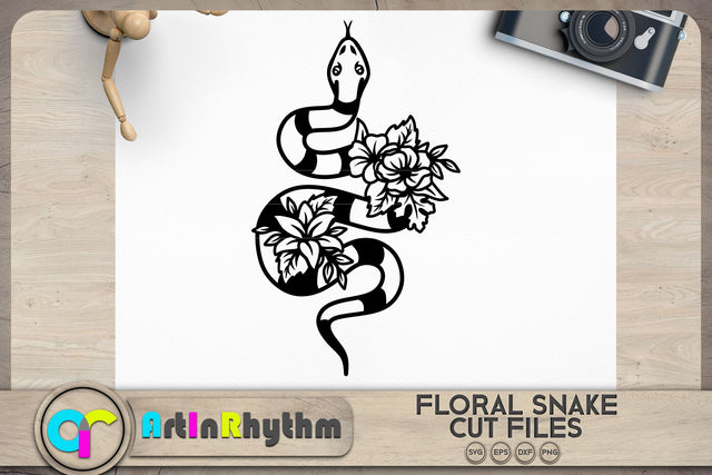 Floral snake svg, Floral animals svg SVG Artinrhythm shop 