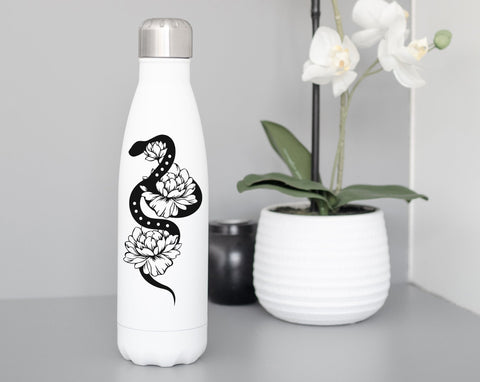 Floral snake svg, Snake with peony flowers svg, png SVG Pretty Meerkat 