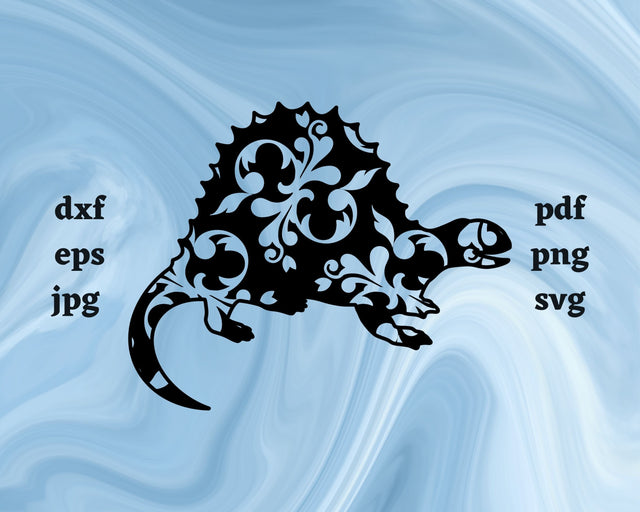 Floral Spinosaurus SVG Cut File SVG Northern Light SVG 