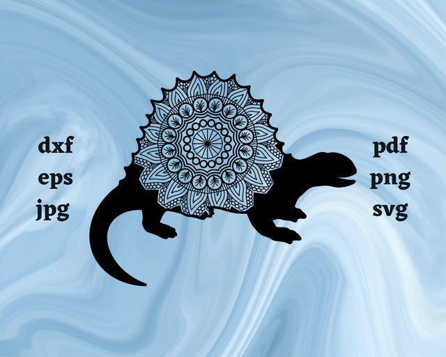 Floral Spinosaurus SVG Cut File SVG Northern Light SVG 