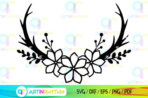 Floral Split Monogram frame svg SVG Artinrhythm shop 