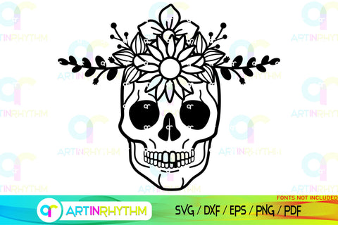 Floral Split Monogram frame svg SVG Artinrhythm shop 