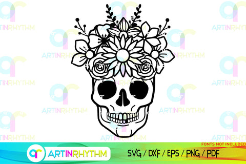 Floral Split Monogram frame svg SVG Artinrhythm shop 