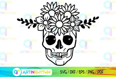 Floral Split Monogram frame svg SVG Artinrhythm shop 