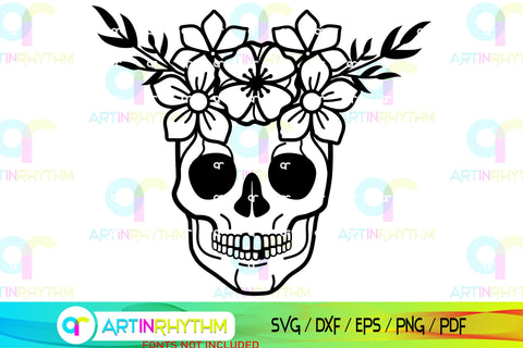 Floral Split Monogram frame svg SVG Artinrhythm shop 