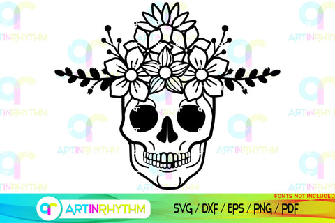 Floral Split Monogram frame svg SVG Artinrhythm shop 