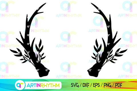 Floral Split Monogram frame svg SVG Artinrhythm shop 