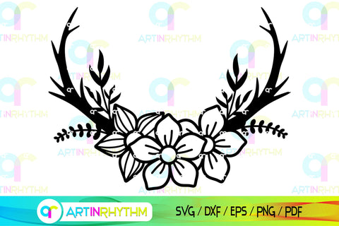 Floral Split Monogram frame svg SVG Artinrhythm shop 