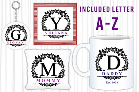 Floral Split Monogram SVG, Flower Split Monogram SVG, Monogram Keychain SVG Designs, Keychain Bundle, Mug Bundle, Mug SVG Designs, Pillow SVG Designs, Split Letters SVG, Split Alphabet SVG, Split Font SVG, Split Monogram SVG, SVG Files SVG D2PUTRI, SVG BUNDLE, SUBLIMATION BUNDLE, T SHIRT DESIGNS BUNDLE 