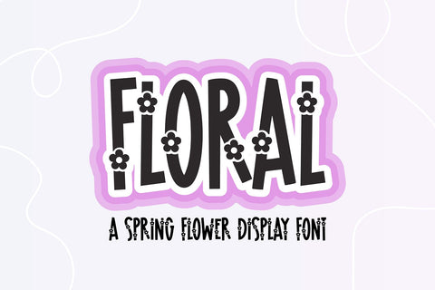 Floral Spring Flower Font Font Blush Font Co. 