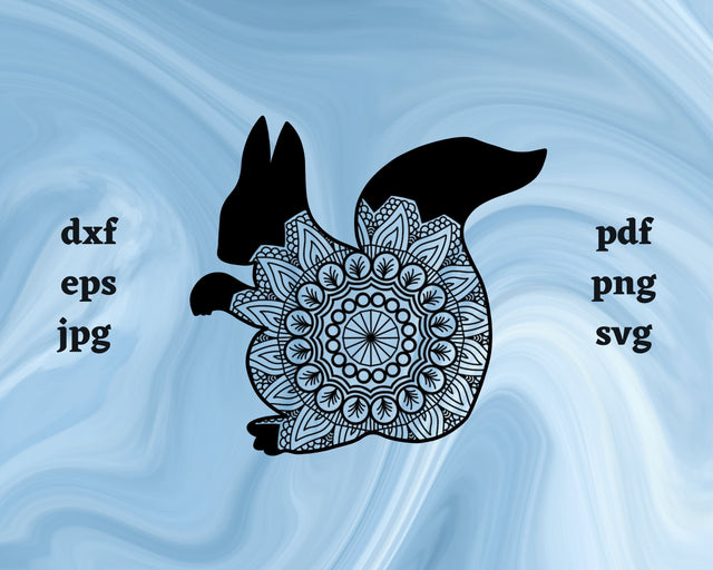 Floral Squirrel SVG Cut File SVG Northern Light SVG 