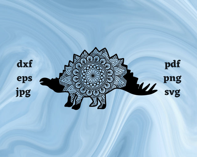 Floral Stegosaurus SVG Cut File SVG Northern Light SVG 