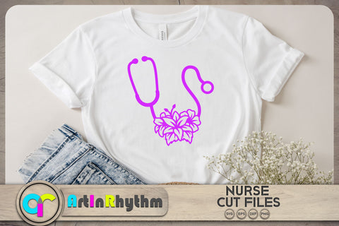 Floral stethoscope SVG SVG Artinrhythm shop 