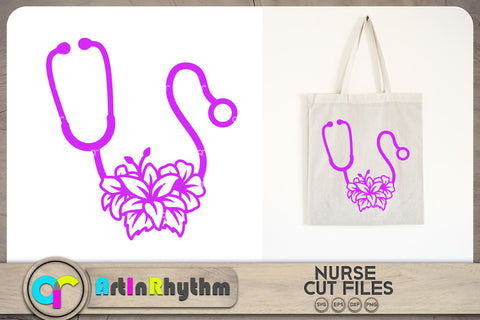 Floral stethoscope SVG SVG Artinrhythm shop 