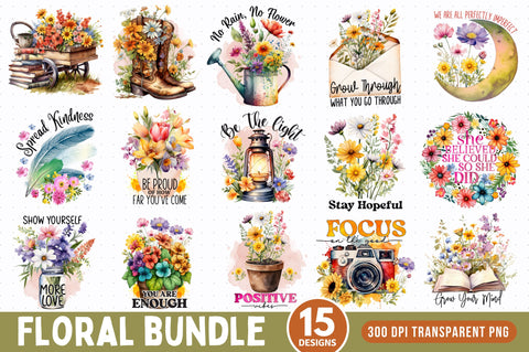 Floral Sublimation Bundle, wildflowers Sublimation Bundle Sublimation Regulrcrative 