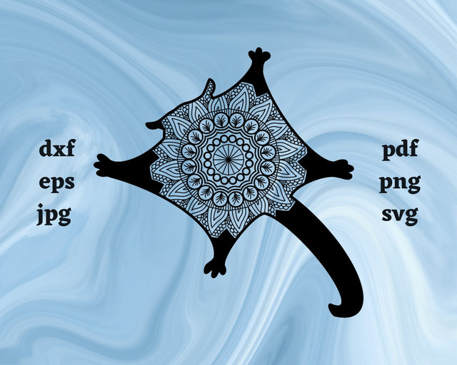 Floral Sugar Glider SVG Cut File SVG Northern Light SVG 