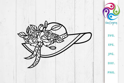 Floral Summer Hat SVG File SVG Sintegra 