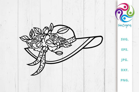 Floral Summer Hat SVG File SVG Sintegra 