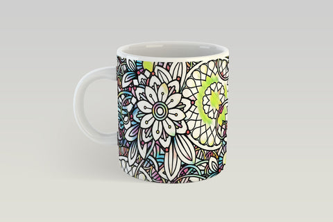 Floral Summer Mug Sublimation, Full Mug Wrap Sublimation, Mug Sublimation with Flowers Sublimation Elinorka 