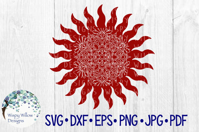 Floral Sun Mandala SVG Wispy Willow Designs 