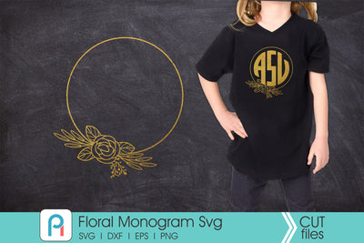Floral Svg, Flower Svg, Flower Monogram Svg, Flower Vector SVG Pinoyart Kreatib 