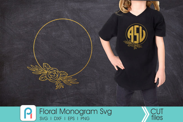 Floral Svg, Flower Svg, Flower Monogram Svg, Flower Vector SVG Pinoyart Kreatib 