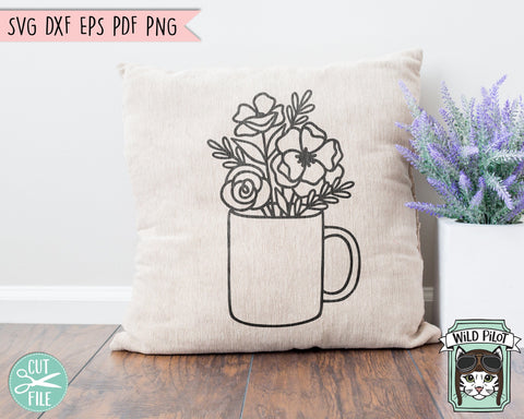 Floral SVG, Flowers SVG, Teacher Shirt SVG, Mug SVG SVG Wild Pilot 