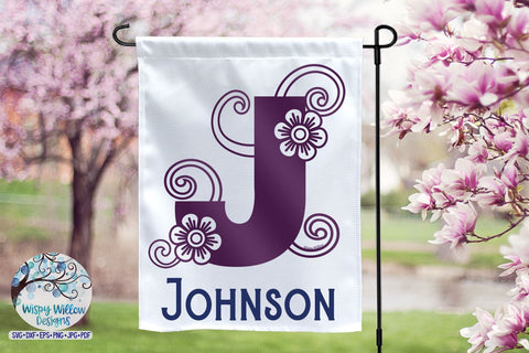 Floral Swirl Alphabet SVG Bundle SVG Wispy Willow Designs 